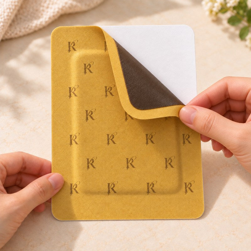 Peeling the backing off the patch