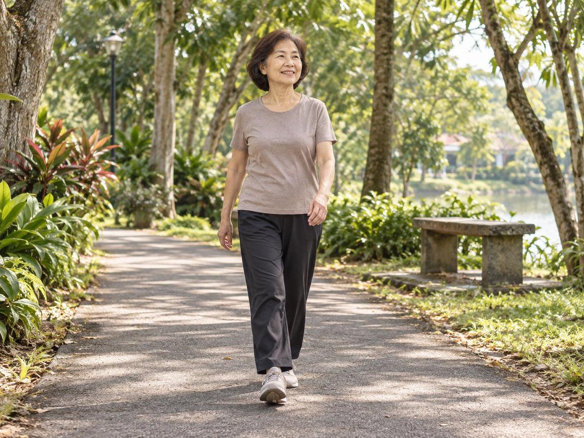 Walking outdoors